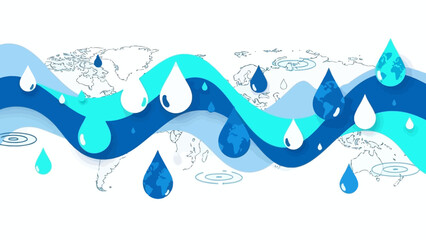 Global Water Cycle Waves and Earth Drops