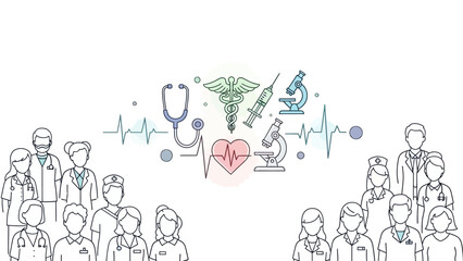 Medical Team and Healthcare Icons