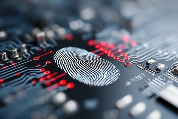 Fingerprint Scan on Circuit Board