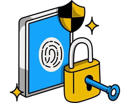 Illustration of Data Protection with Biometric Scan