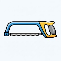 Naklejka premium Hand Saw Tool Carpentry Equipment Illustration.