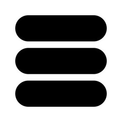 Obraz premium hamburger menu icon with three horizontal bars for navigation in mobile apps