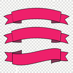 Ribbon Vector Set &ndash; Wavy Banner Collection