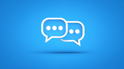 Online Messaging and Communication Concept with Chat Icon on Blue Background made with generative AI