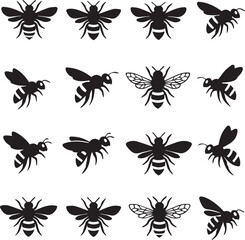Bee Silhouette Vector Set

Honey Bee Icon Collection

Bee Illustration Vector Pack

Bee Logo and Icon Set Vector

Minimal Bee Silhouette Collection