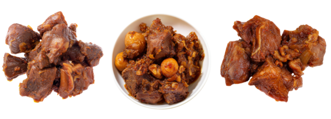 Delicious beef stew culinary delight transparent background studio setting