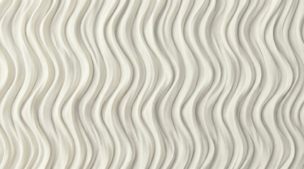 Repeating sculpted wave panels in creamy ivory tones create a soothing rhythmic texture with soft shadows and modern architectural elegance