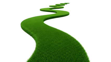 Green pathway through nature