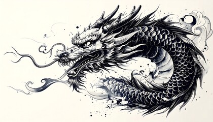 Illustrative Depiction of a Majestic Dragon