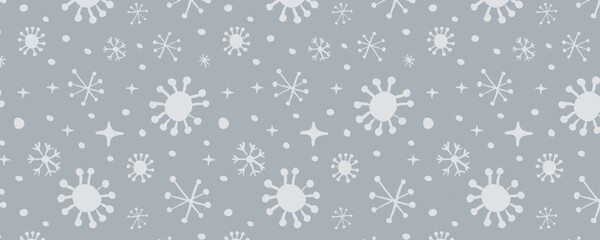 Horizontal vector wrapping paper design with a seamless Christmas pattern. Festive, bright, and cozy. Perfect for gift wrap, retail packaging, holiday branding, prints, and seasonal decorations.