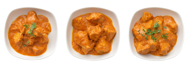 Delicious chicken curry dish with transparent background culinary delights