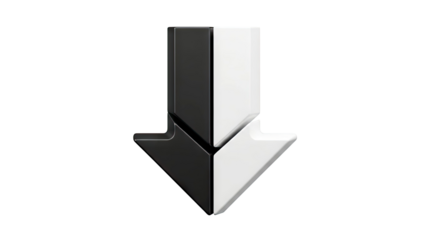 Black and White Arrow Pointing Down