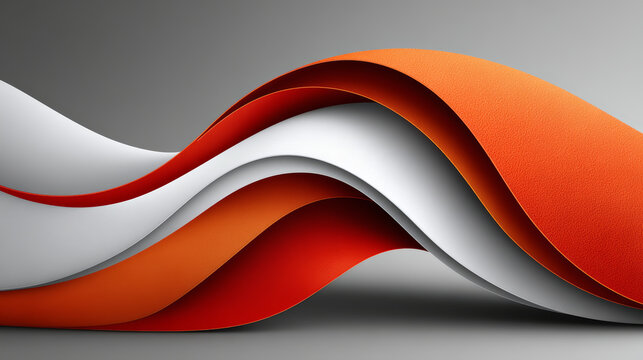 Abstract flowing waves of orange, white, and red create a dynamic modern background - Powered by Adobe