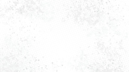 A Soft White Abstract Background with Subtle Grunge Textures, Faded Ink Splatters, and Gentle Halftone Dots, Creating a Light, Airy, and Neutral Atmosphere Ideal for Clean, Modern
