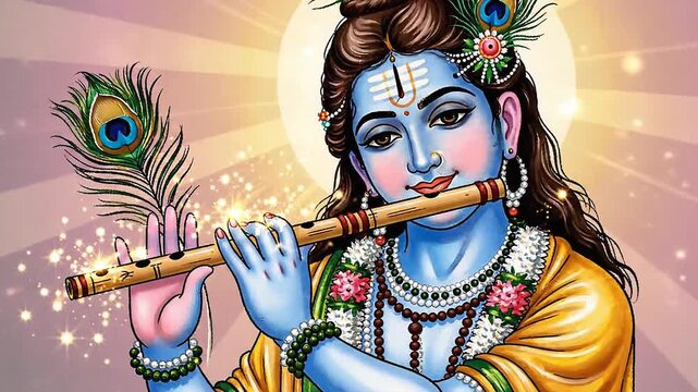 Lord Krishna Playing Flute