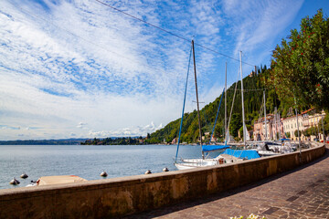 Landscape view from lake Garda, Italy