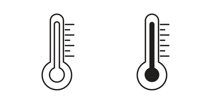 Temperature icon in simple flat trend modern graphic design abstract logotype element