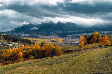 Polish Tatra Mountains seen from Czarna Gora viewpoint