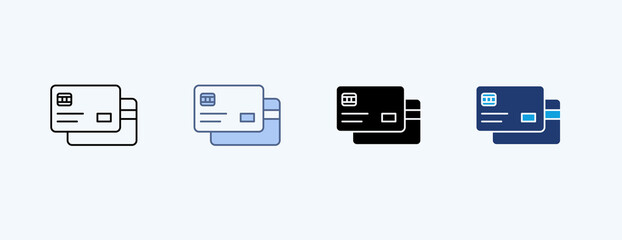 Fototapeta premium Credit Card Multiple Icon Illustration Vector