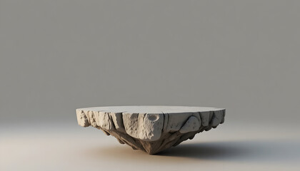 Abstract Floating Rock Structure with Smooth Surface and Texture
