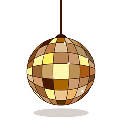 golden disco ball