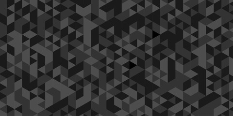 Overlap random vector element modern diamond triangle mosaic paper black and gray low polygon web brochure layer space texture background.