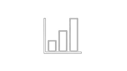 Simple bar chart with increasing trend lines
