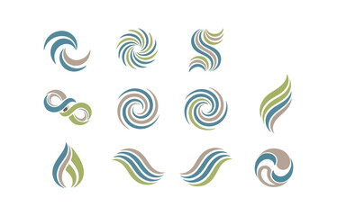Obraz premium Abstract swirls and curves vector design elements