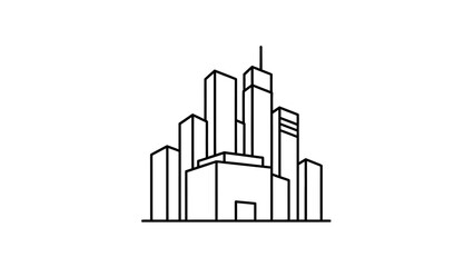 Fototapeta premium Modern cityscape with sleek skyscrapers and urban architecture