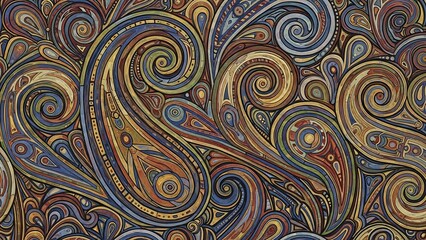 Vibrant Swirling Patterns and Shapes Design.