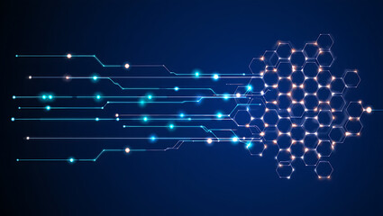 An abstract blue digital background featuring a glowing night sky with bright stars and energy flashes for a magical space science technology design illustration Change Your Password Day