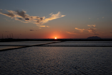 Sicilian salt flats during an aperitif