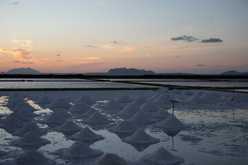 Sicilian salt flats during an aperitif