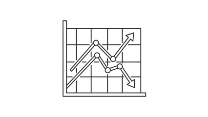 Fototapeta premium Business growth chart with arrows indicating success