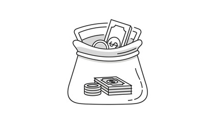 Money savings in a glass jar with bills and coins inside © Deshan