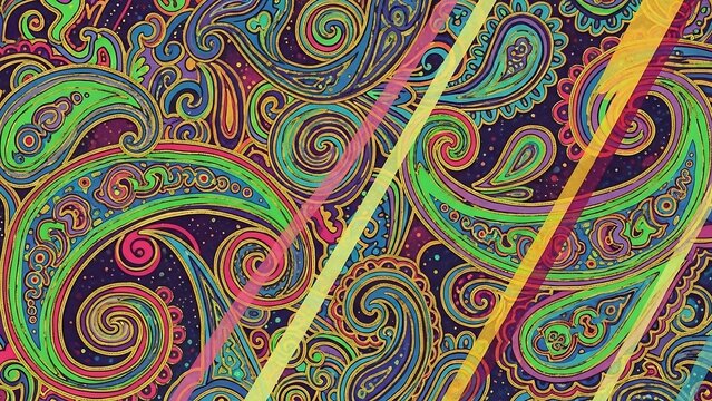 Vibrant Swirling Patterns with Bright Lines. - Powered by Adobe