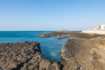 Scenery of Fenggui Blowholes, or Fongguei Cave, in Magong City, Penghu, Taiwan
