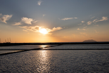 Sicilian salt flats during an aperitif