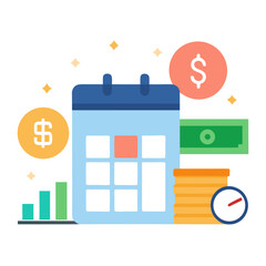 Obraz premium vector illustration of a calendar