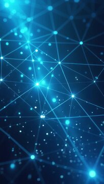 blue background network connected lines dots creating abstract futuristic look background deep blue color wit
