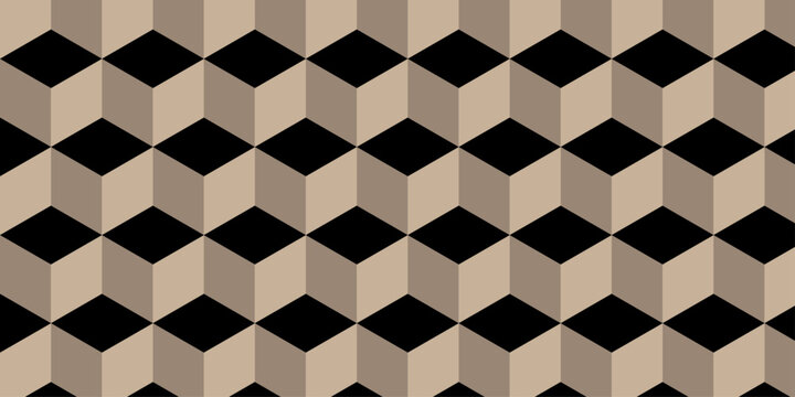 Abstract square gradient black cubic square shape backdrop texture. cube geometric wall and floor vector diamond hexagon triangle wallpaper background.