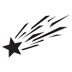 Abstract Shooting Star Graphic with Dynamic Motion Trails