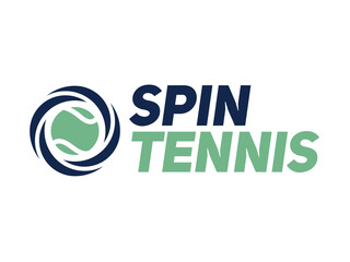 Naklejka premium Tennis Ball Logo with Air Rotation
