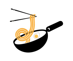 asian cuisine, korean food, noodle icon 