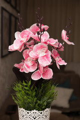  large bouquet of fresh red orchids