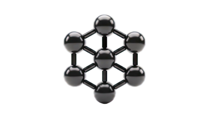 Abstract Hexagonal Molecular Structure
