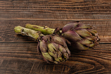 Organic food - Ripe raw green artichoke