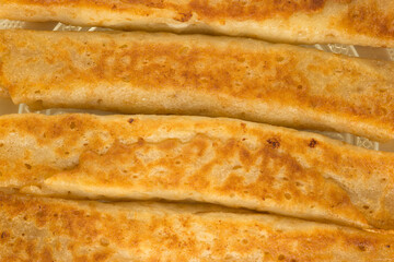 fresh aromatic pancakes with cottage cheese