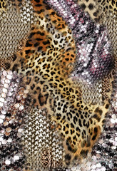 beautiful leopard skin texture design for textile 