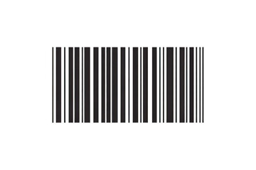 Digital barcode scan symbol with vertical lines, isolated on transparent background
